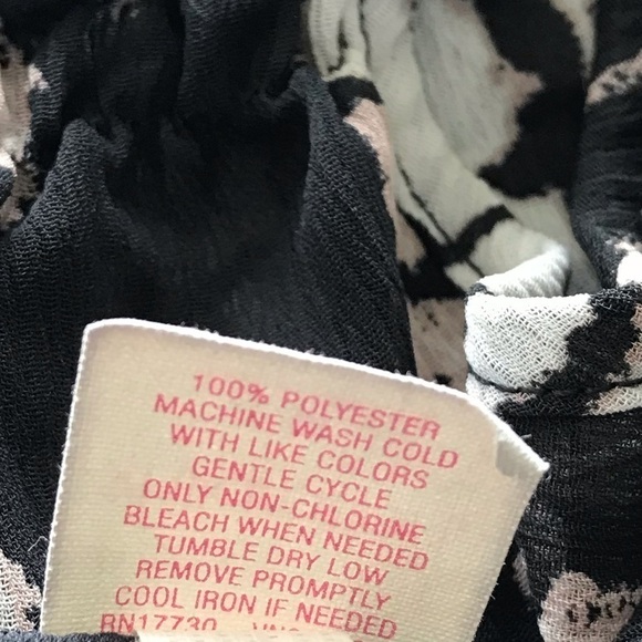 Xhilaration Black Multicolor Sheer Hi Low Dress Medium - Picture 9 of 9